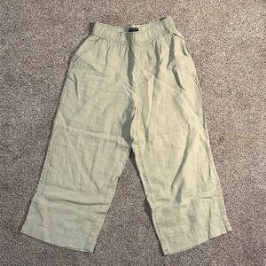 Women’s Light Green Linen Pants